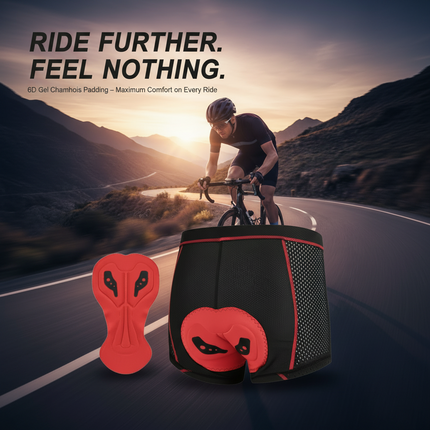 Men's 5D Gel Pad Cycling Shorts — Breathable Padded Bike Underwear