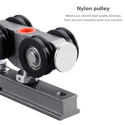 Push-To-Open Soft-Close Pocket Door Hardware — Concealed Overhead Sliding System, Wood & Glass