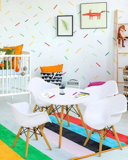 Colorful Mid-Century Play Table and Chair Set: A Creative Haven for Kids