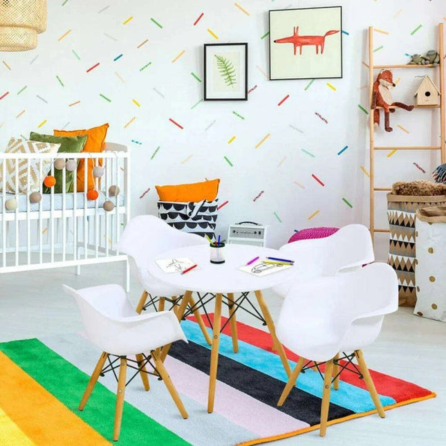 Colorful Mid-Century Play Table and Chair Set: A Creative Haven for Kids