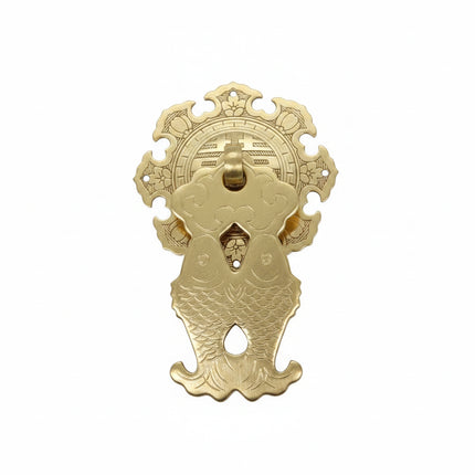 Brass No-Drill Drawer Pull Small Vintage Circle Ring Handle for Furnit
