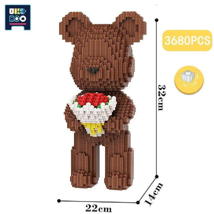 Adorable Bear Cub Building Block Set with Easy Storage - Inspire Creativity and Learning