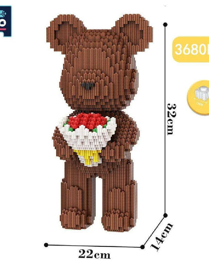 Adorable Bear Cub Building Block Set with Easy Storage - Inspire Creativity and Learning