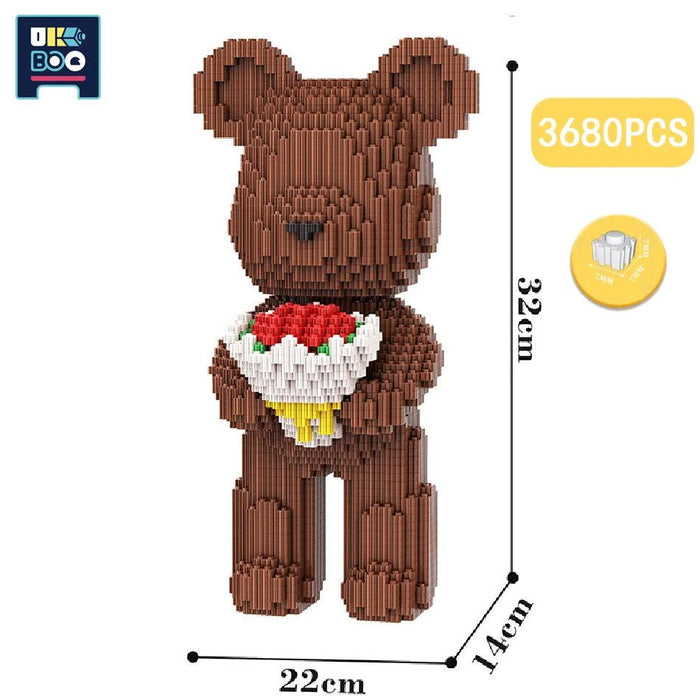 Adorable Bear Cub Building Block Set with Easy Storage - Inspire Creativity and Learning