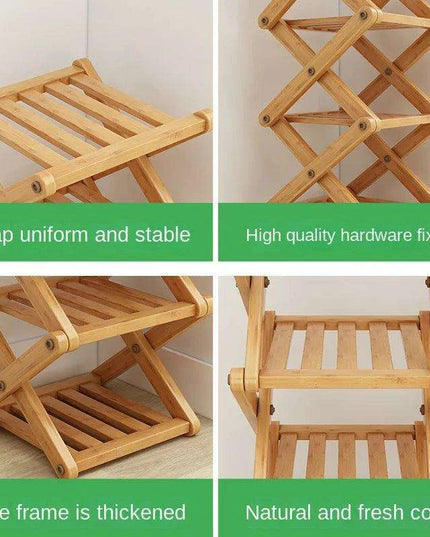 Stylish Multi-Tier Bamboo Footwear Organizer for Efficient Home Storage