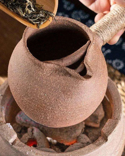Artisanal Clay Tea Brewing Set with Handcrafted Justice Cup for an Elevated Experience