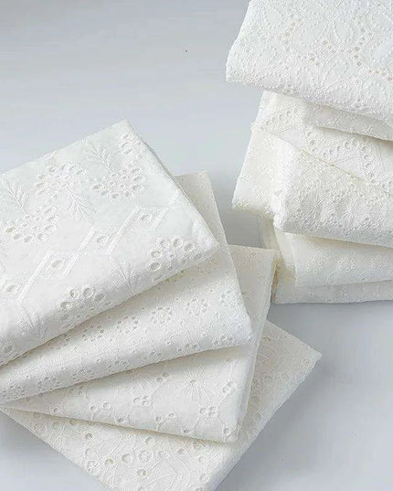 Elegant 100% Cotton White Lace Material