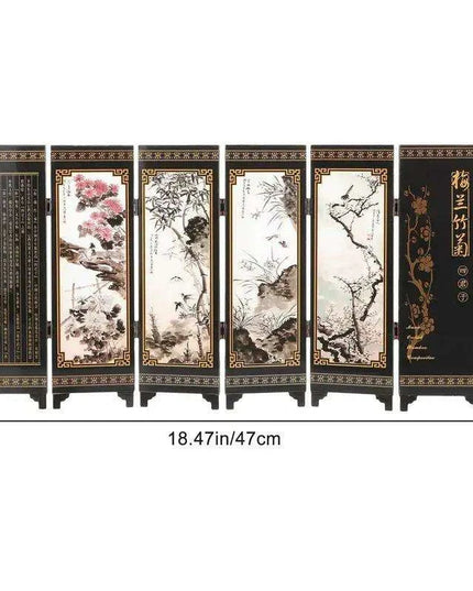 Elegant Mini Chinese Folding Screen for Decorative Home Division