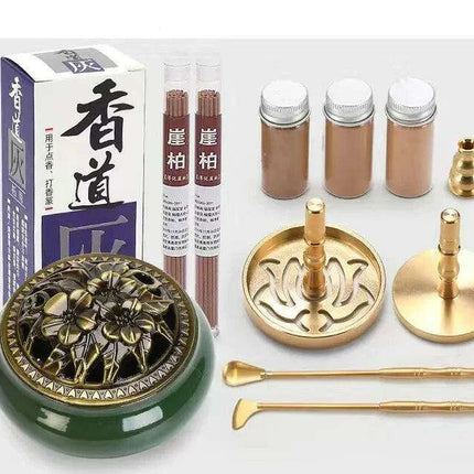 Brass Incense Creation Kit - Versatile Incense Burner Accessories for Yoga, Meditation, and Home Fragrance
