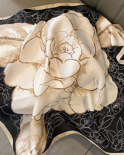 Elegant Satin Square Shawl Hijab: Luxurious 70x70cm Bandana for Women