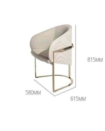 Stylish Italian Leather Dining Chairs with Durable Stainless Steel Base - Enhance Your Interior Elegance