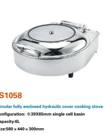 Regal Stainless Steel Chafing Dish Set with Hydraulic Warmer and Hot-Water Container