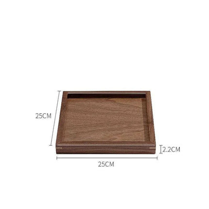 Nordic Elegance Black Walnut Serving Tray - Perfect for Hosting Teas and Fruits