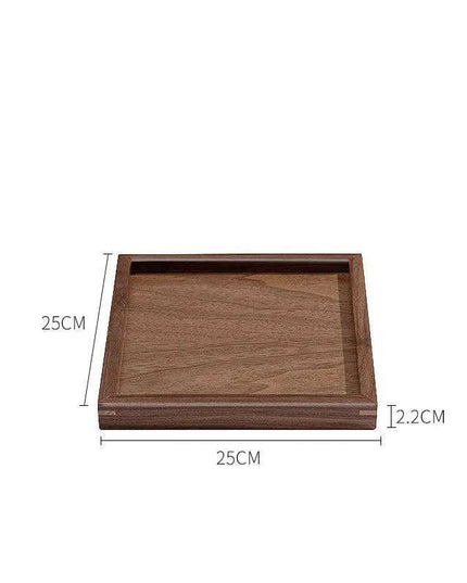 Nordic Elegance Black Walnut Serving Tray - Perfect for Hosting Teas and Fruits