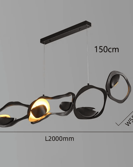 Adjustable Smart LED Pendant Light System with Customizable Lighting Settings for Modern Home and Dining Atmosphere