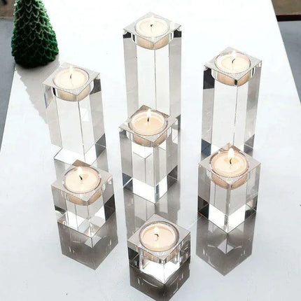 Elegant K9 Crystal Tealight Holders – Enhance Your Home Decor and Special Occasions