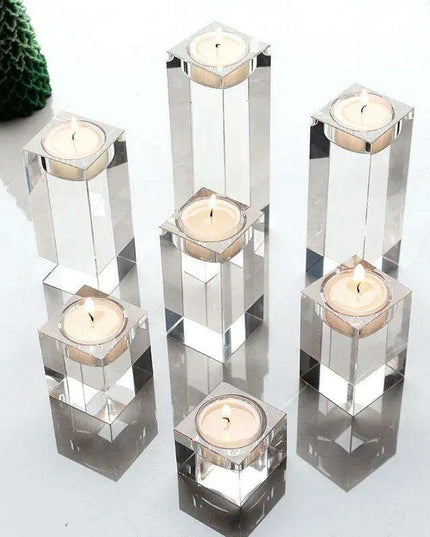 Elegant K9 Crystal Tealight Holders – Enhance Your Home Decor and Special Occasions