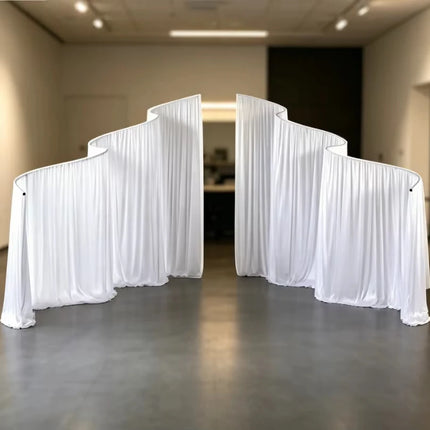 Wave Shape Metal Iron Arch Stand Luxury Backdrop Frame Wedding Party Photo Booth Background Decoration Props for Outdoor Event wave-shape-metal-iron-arch-stand-luxury-backdrop-frame-wedding-party-photo-booth-background-decoration-props-for-outdoor-event