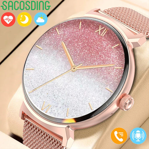 2023 Bluetooth Call Ladies Smart Watch Men Full Touch Screen Heart Rate Monitor Fitness Watches Smartwatch For Android IOS Women