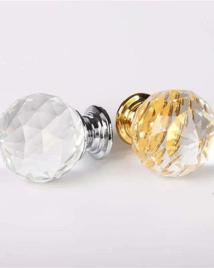 Elegant Crystal Sphere Cabinet Knobs - Chic Drawer Pulls Available in Various Sizes