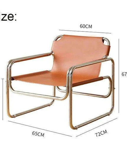 Bauhaus Luxe Leather Lounge Chair - A Fusion of Style and Comfort