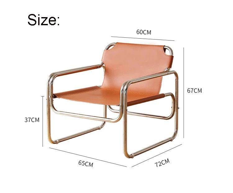 Bauhaus Luxe Leather Lounge Chair - A Fusion of Style and Comfort
