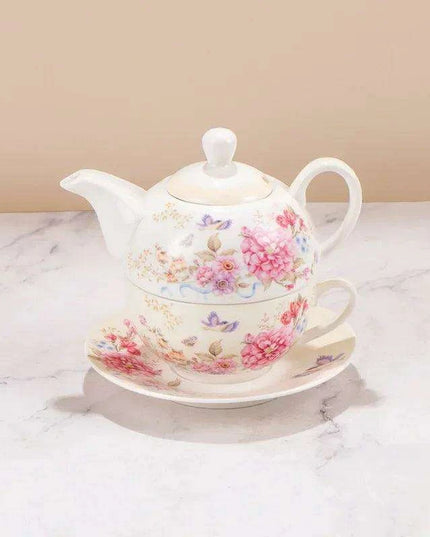 Elegant Floral Porcelain Tea Set for the Sophisticated Tea Connoisseur