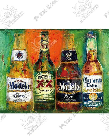 Retro Beer Sign Metal Wall Decor - Timeless Home Bar and Garage Accent