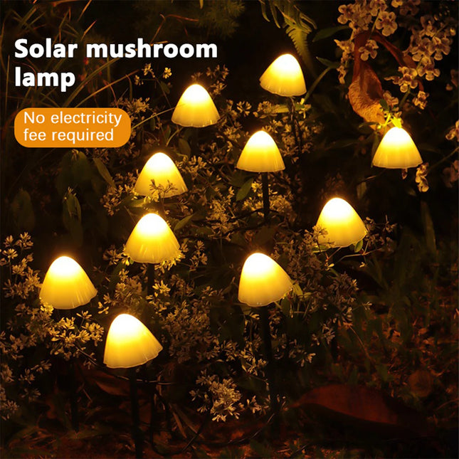 COCUCIOC Waterproof Solar Mushroom Lights - LED Pathway Stake Lights