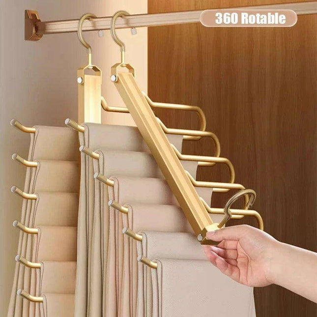 Revolutionize Your Closet Organization with the 6 In 1 Trouser Hangers
