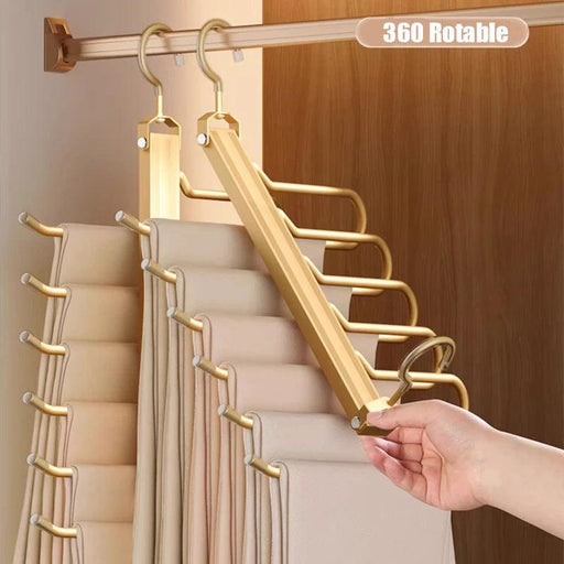 Revolutionize Your Closet Organization with the 6 In 1 Trouser Hangers