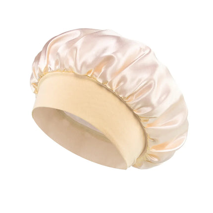 Women Satin Bonnet Hair Bonnet for Sleeping Hair Care Silk Bonnets Solid Wide-brimmed Sleeping Hat with Elastic Soft Band women-satin-bonnet-hair-bonnet-for-sleeping-hair-care-silk-bonnets-solid-wide-brimmed-sleeping-hat-with-elastic-soft-band