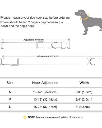 Personalized Floral Nylon Dog Collar - Stylish ID Collars for Dogs of All Sizes