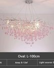 Long 100cm / pink crystal / warm light