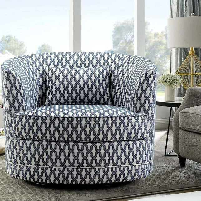 Modern Swivel Barrel Chair Set with Free Decorative Pillow - Your Comfort Haven