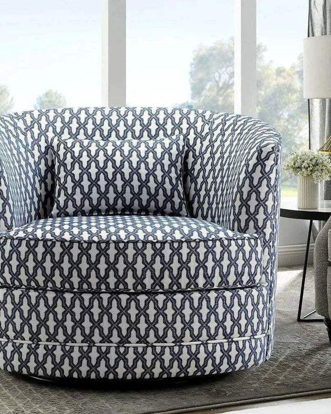 Modern Swivel Barrel Chair Set with Free Decorative Pillow - Your Comfort Haven