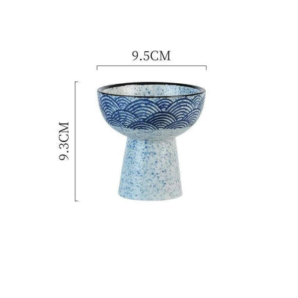 Elegant Blue and White Porcelain Dessert and Snack Bowl