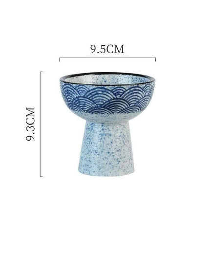 Elegant Blue and White Porcelain Dessert and Snack Bowl