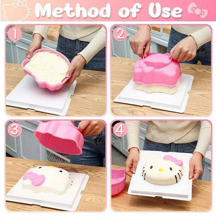 Adorable Pink Cat Shaped Silicone Baking Mold