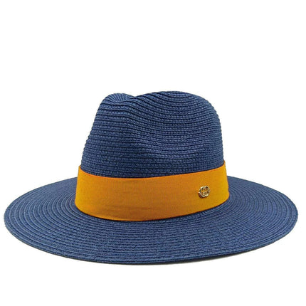 Chic Macaron White Straw Hat for Summer Travel - Essential Sun Protection for Beach Days 2023