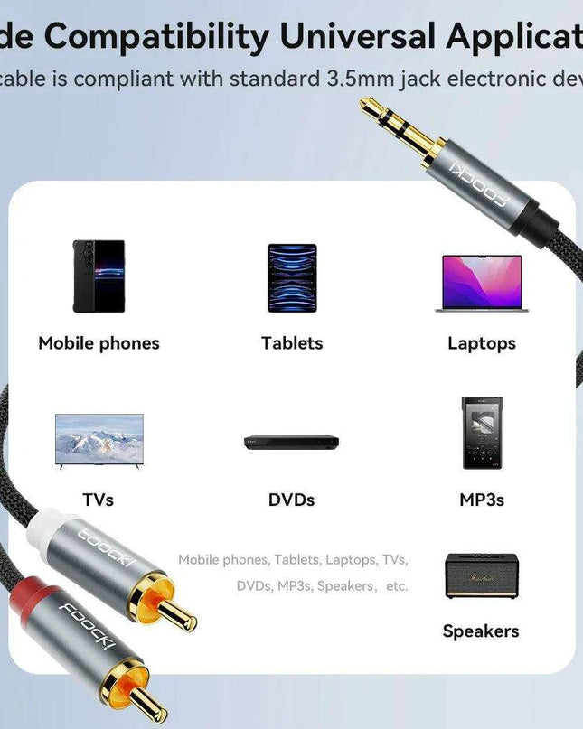 Superior RCA Audio Splitter Cable: Enhance Your Sound Quality with Effortless 3.5mm Connectivity