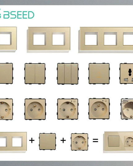 Luxurious Gold Glass Smart WiFi Wall Switch - Advanced Home Automation Solution