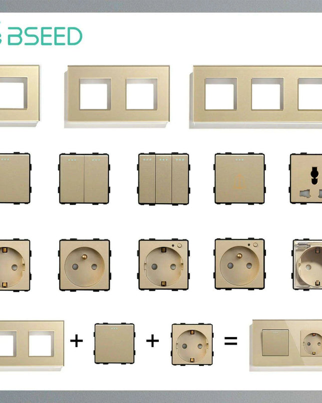 Luxurious Gold Glass Smart WiFi Wall Switch - Advanced Home Automation Solution