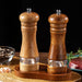 6-Inch Classic Retro Solid Wood Salt and Pepper Mill Set - Premium Manual Grinder for Gourmet Seasonings