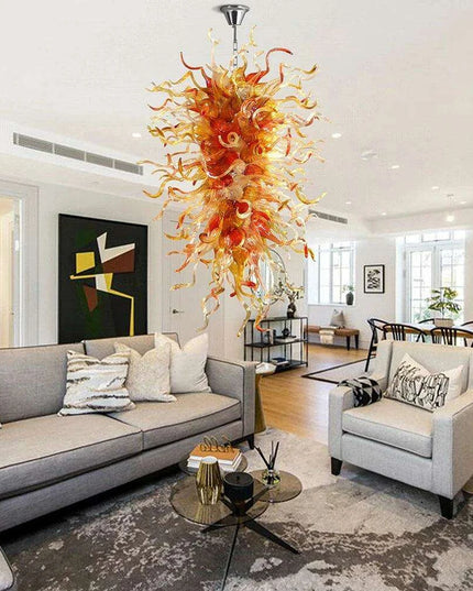 Luxurious Customizable LED Glass Chandelier for Sophisticated Interiors