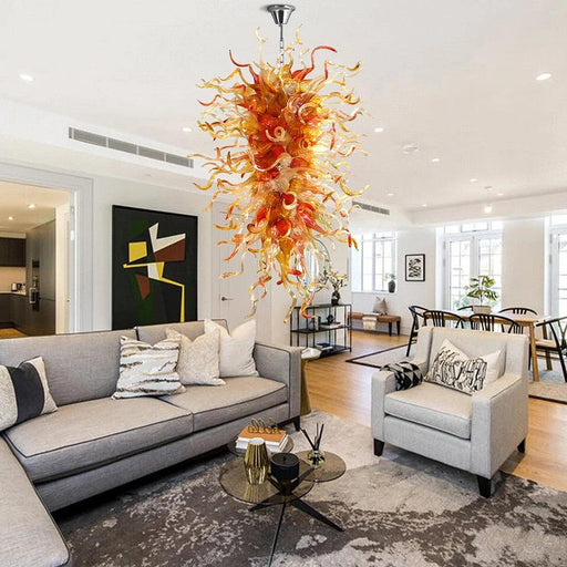 Luxurious Customizable LED Glass Chandelier for Sophisticated Interiors