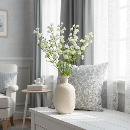 Latex Delphinium Artificial Flowers — Set of 5