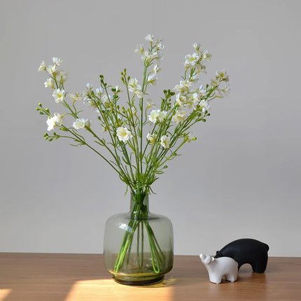 LINANUO 5pcs Luxury Violets Artificial Flowers - Moisturizing Latex De