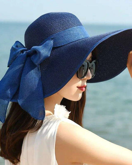 Korean-Inspired Oversized Foldable Women's Sun Hat - Ultimate 15CM Brim for Summer Getaways