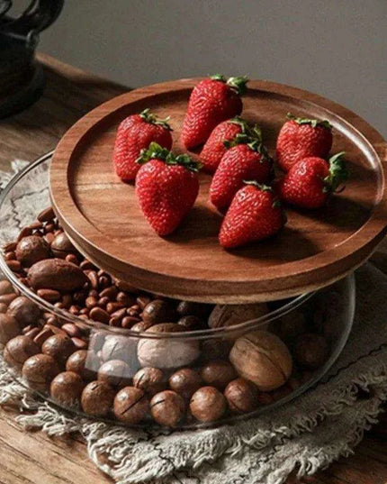 Stylish Eco-Friendly Glass Storage Jars with Acacia Wood Lids for Chic Kitchen Organization